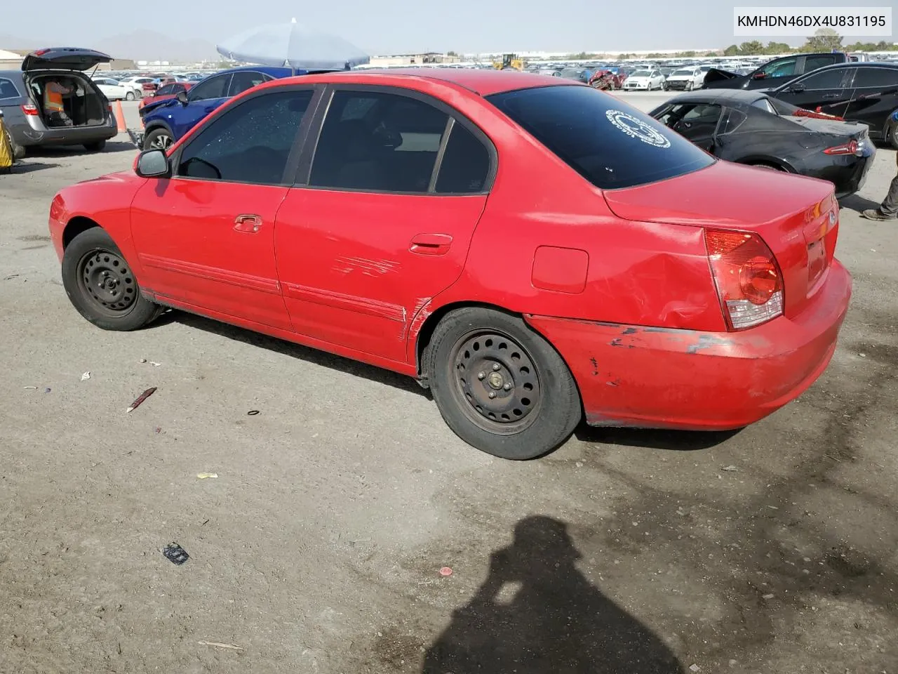 2004 Hyundai Elantra Gls VIN: KMHDN46DX4U831195 Lot: 71025964