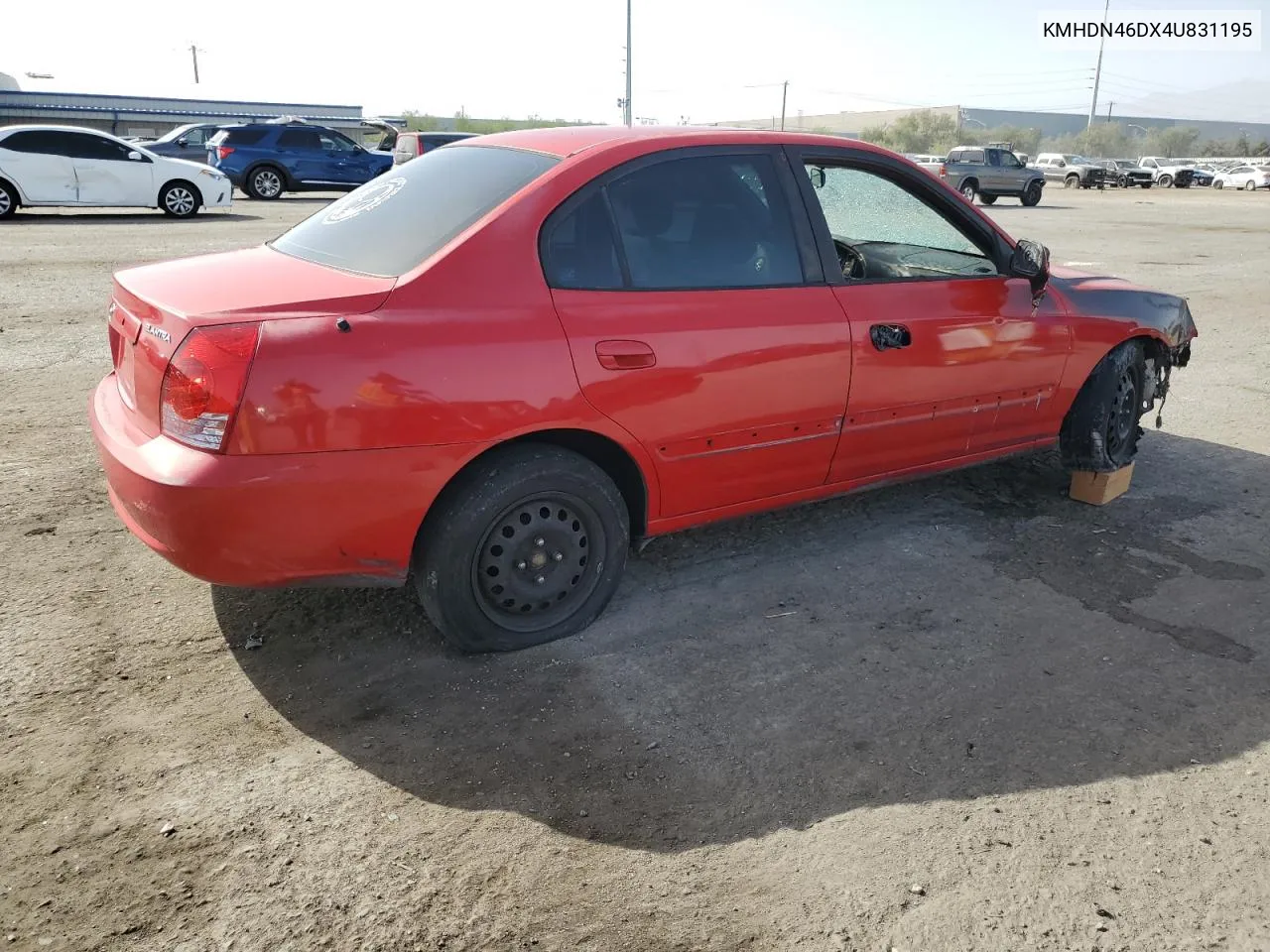 2004 Hyundai Elantra Gls VIN: KMHDN46DX4U831195 Lot: 71025964