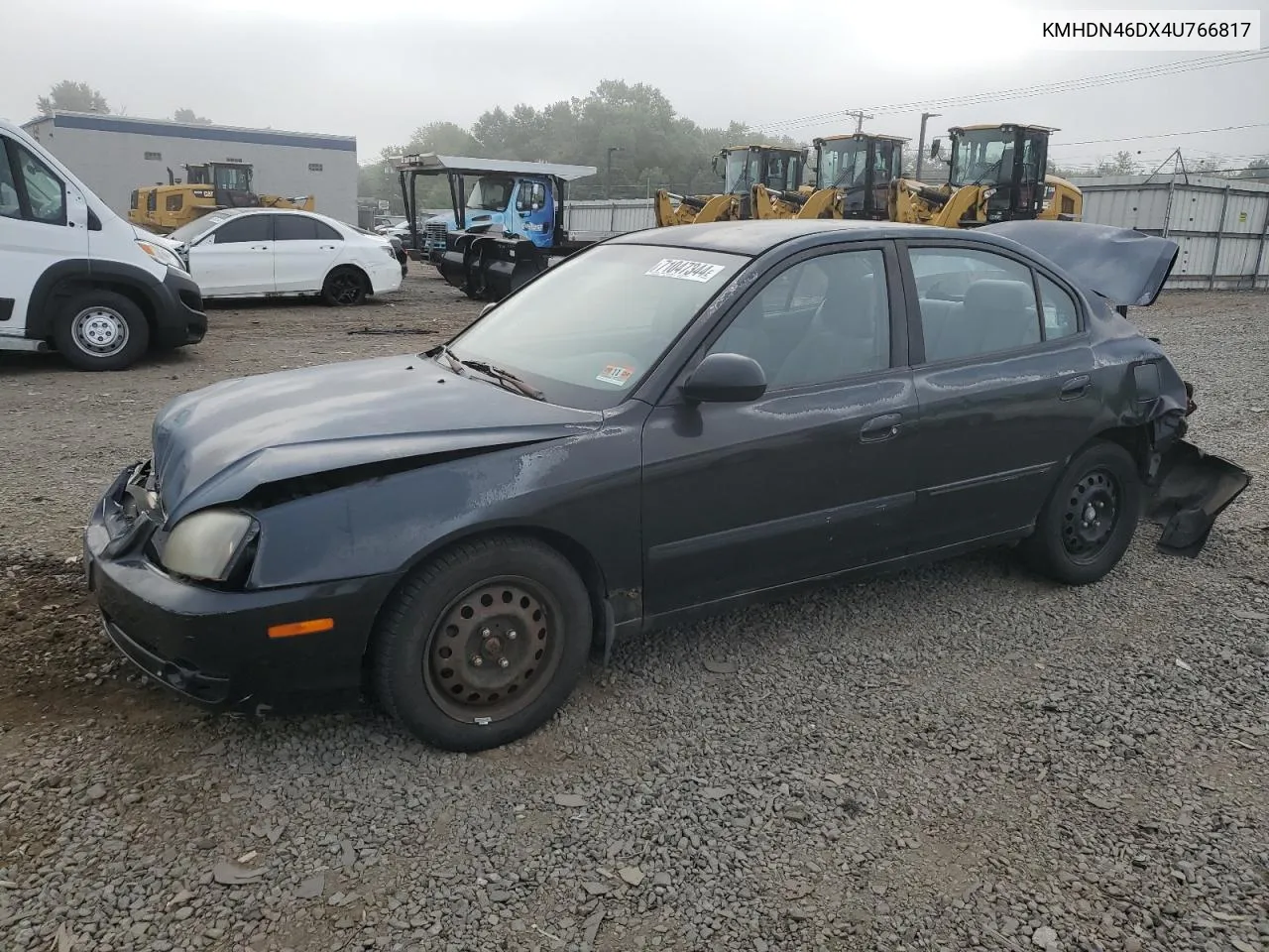 2004 Hyundai Elantra Gls VIN: KMHDN46DX4U766817 Lot: 71047344