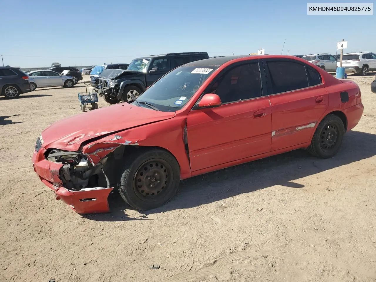 2004 Hyundai Elantra Gls VIN: KMHDN46D94U825775 Lot: 73747844