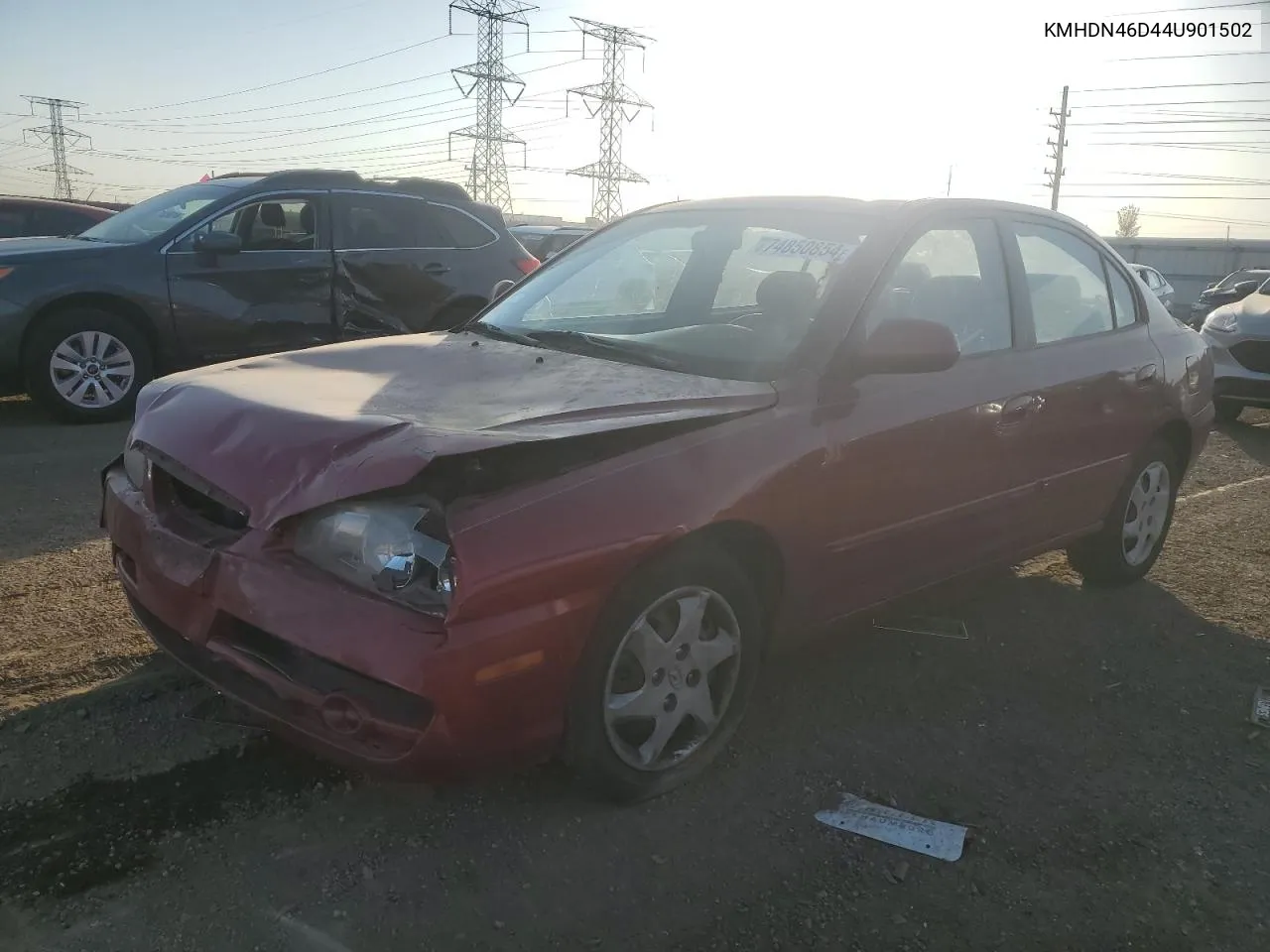 2004 Hyundai Elantra Gls VIN: KMHDN46D44U901502 Lot: 74850854