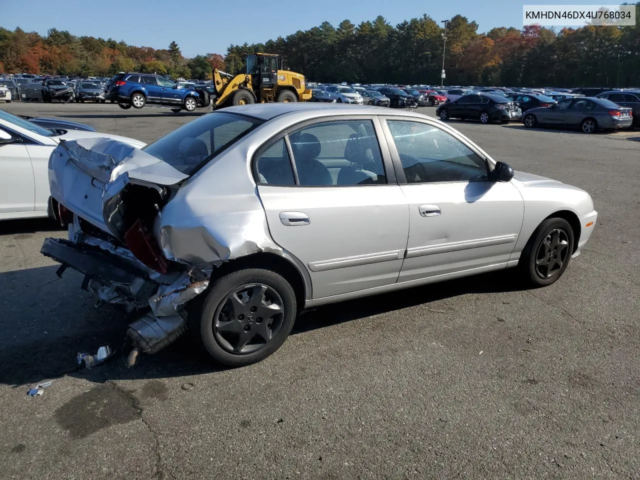 2004 Hyundai Elantra Gls VIN: KMHDN46DX4U768034 Lot: 76914334