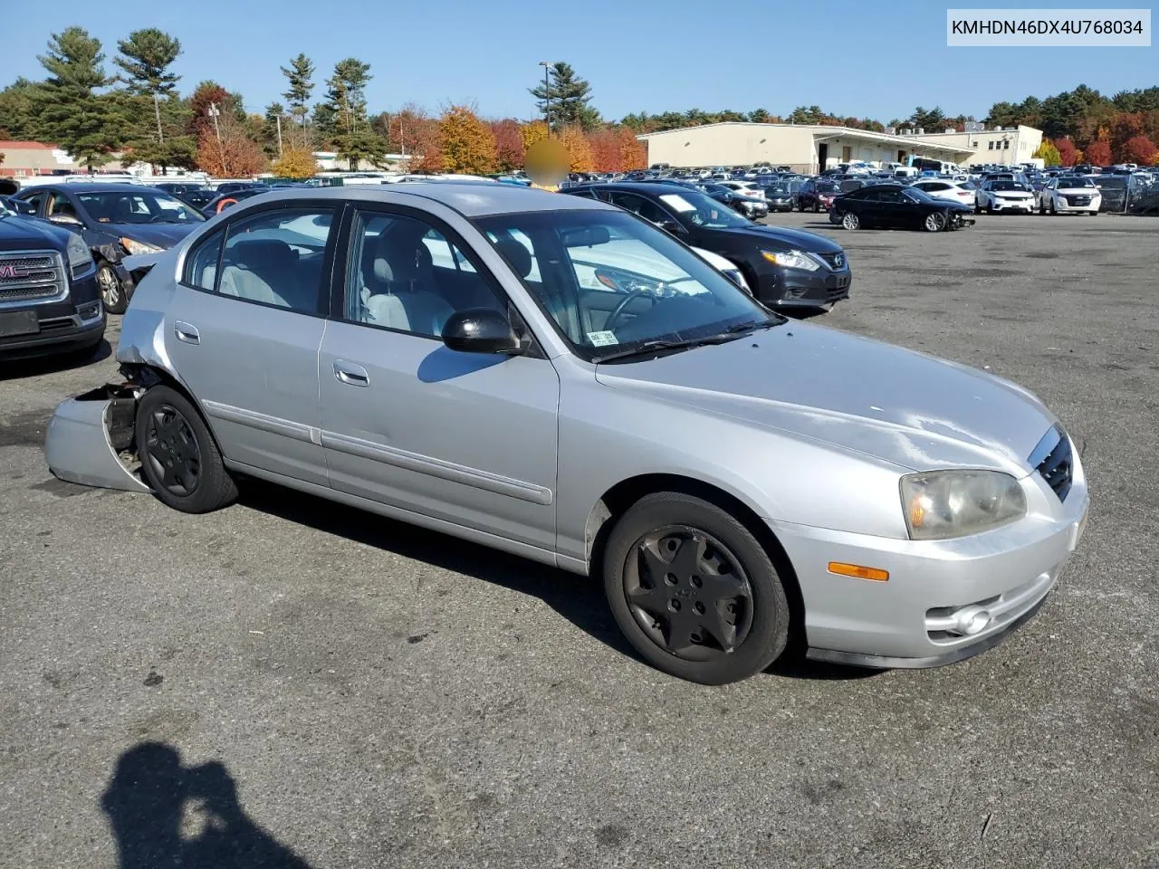 2004 Hyundai Elantra Gls VIN: KMHDN46DX4U768034 Lot: 76914334