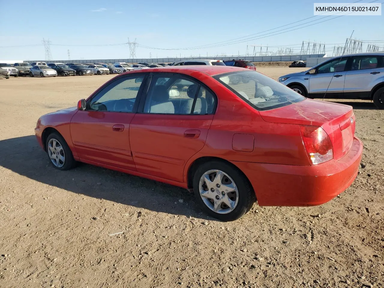 2005 Hyundai Elantra Gls VIN: KMHDN46D15U021407 Lot: 63934974