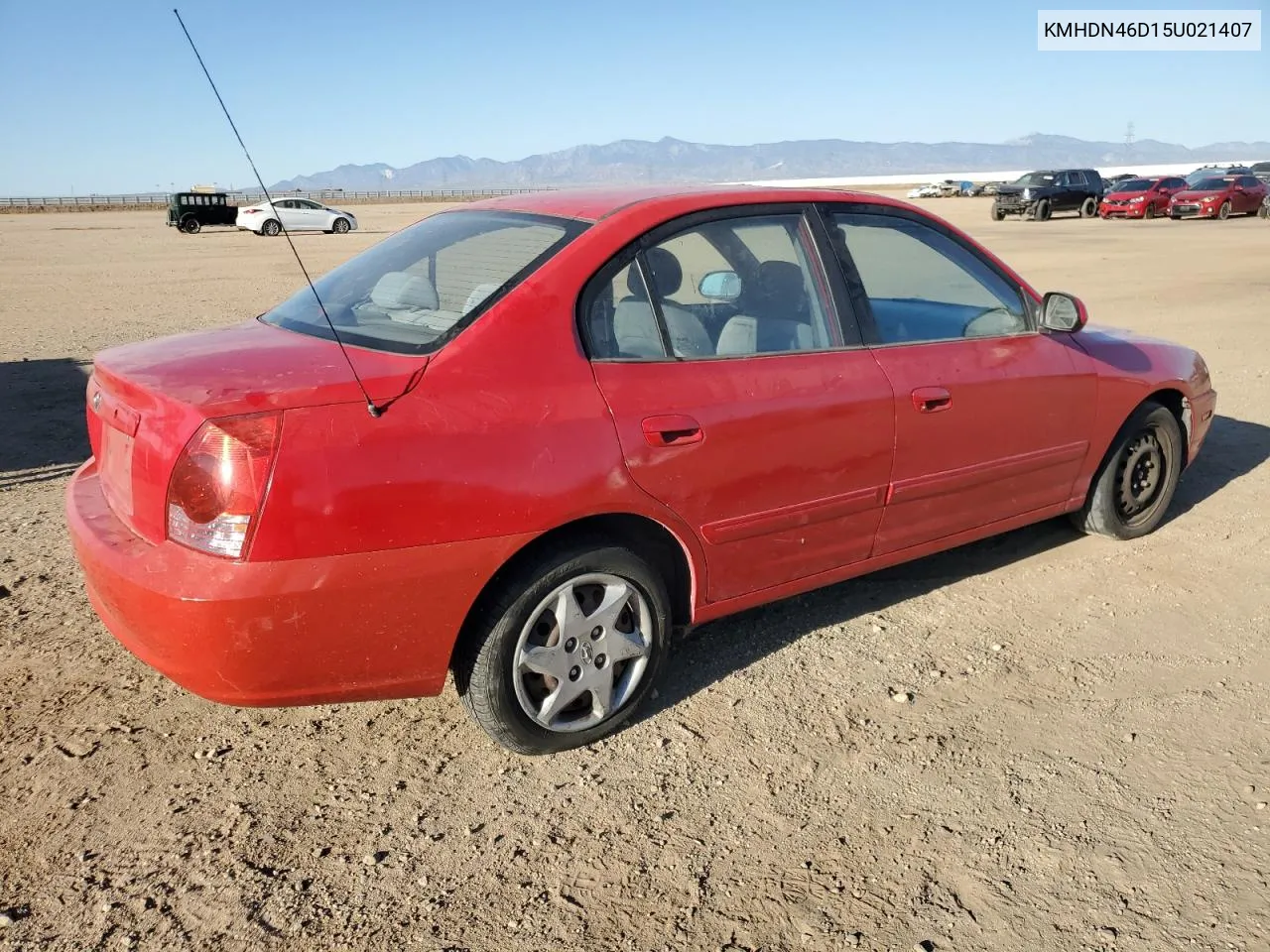 2005 Hyundai Elantra Gls VIN: KMHDN46D15U021407 Lot: 63934974