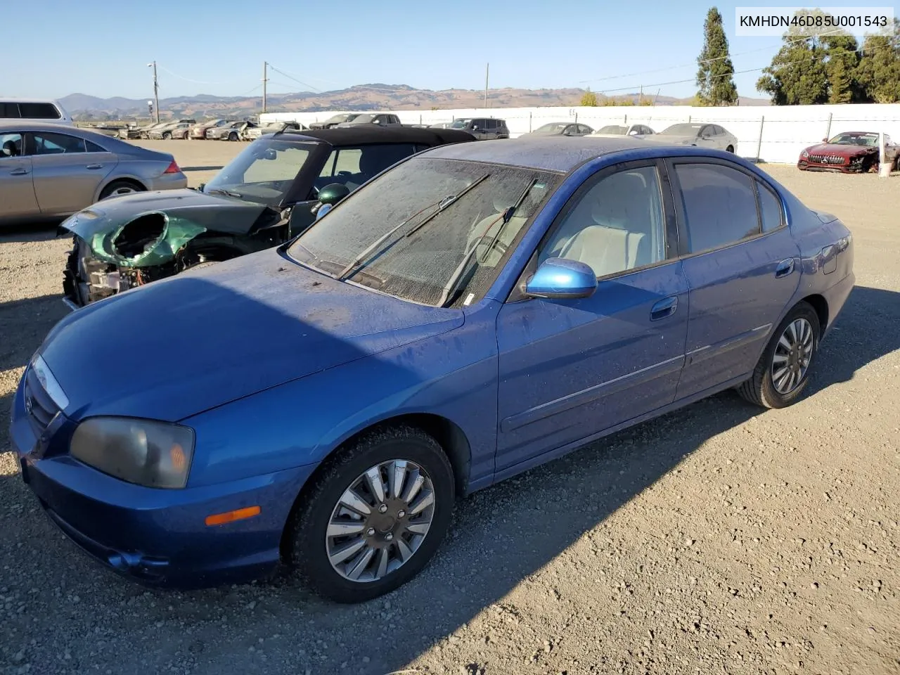 2005 Hyundai Elantra Gls VIN: KMHDN46D85U001543 Lot: 64912264