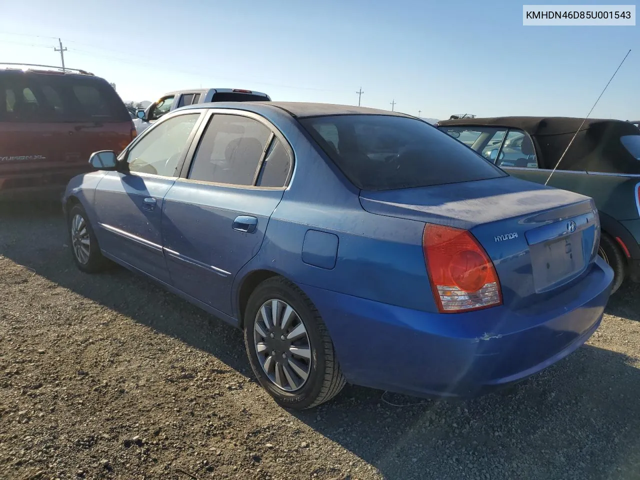 2005 Hyundai Elantra Gls VIN: KMHDN46D85U001543 Lot: 64912264