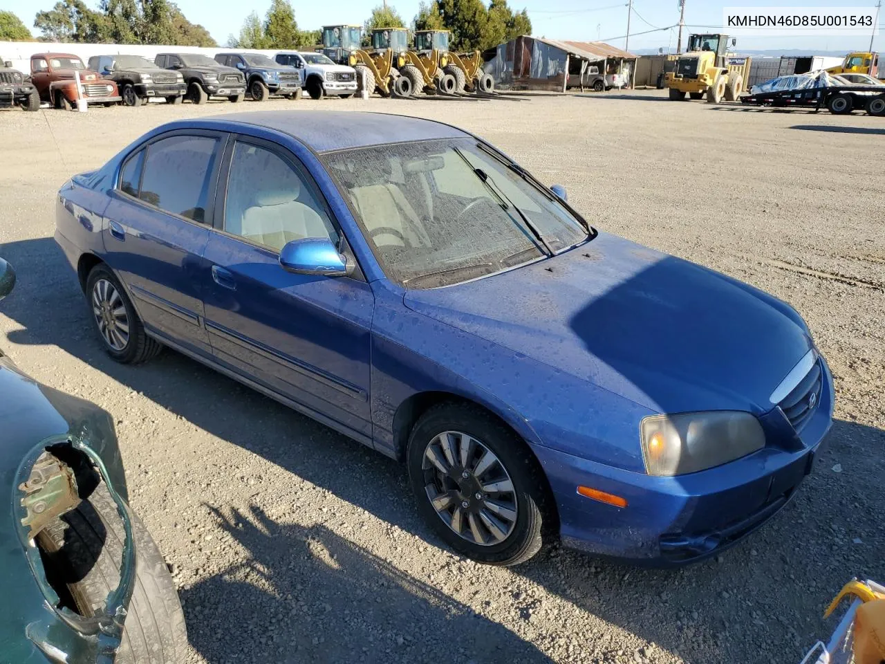 2005 Hyundai Elantra Gls VIN: KMHDN46D85U001543 Lot: 64912264