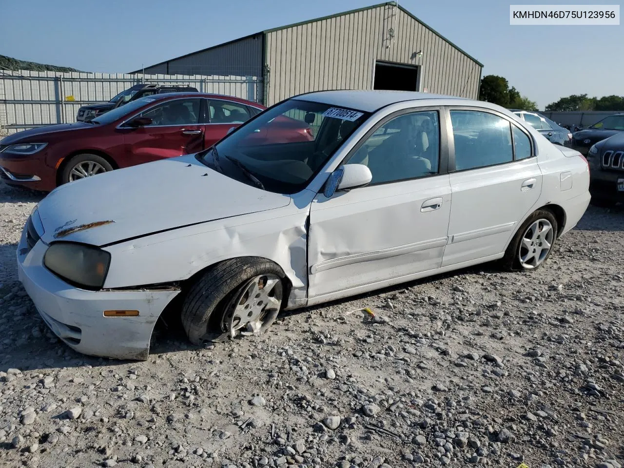 2005 Hyundai Elantra Gls VIN: KMHDN46D75U123956 Lot: 67700514