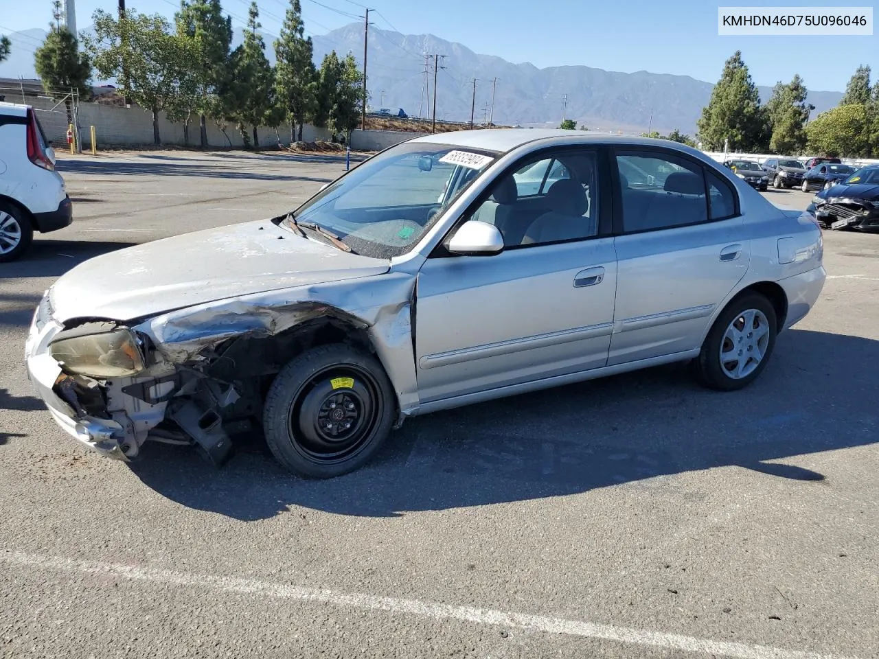 2005 Hyundai Elantra Gls VIN: KMHDN46D75U096046 Lot: 68332904