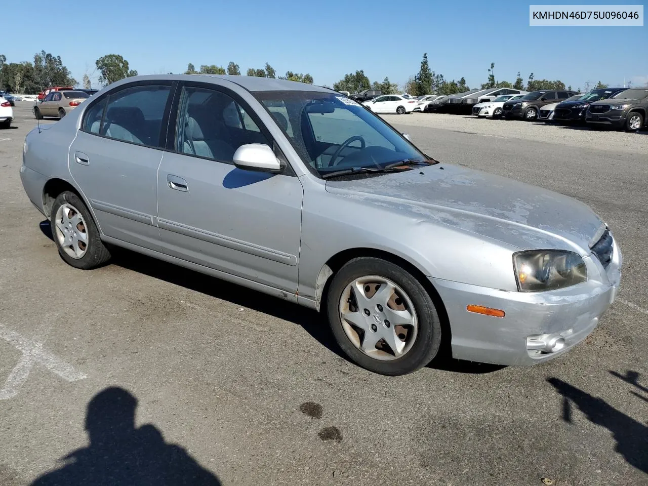 2005 Hyundai Elantra Gls VIN: KMHDN46D75U096046 Lot: 68332904