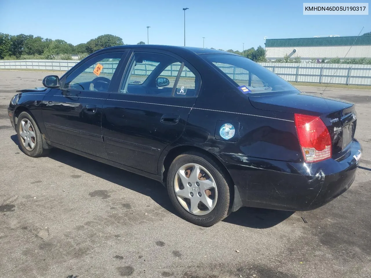 2005 Hyundai Elantra Gls VIN: KMHDN46D05U190317 Lot: 68423504