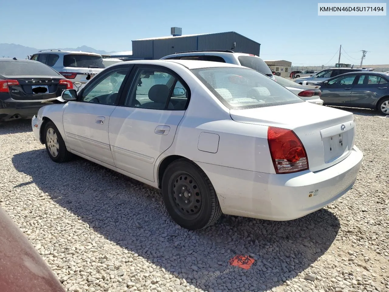 2005 Hyundai Elantra Gls VIN: KMHDN46D45U171494 Lot: 68999854