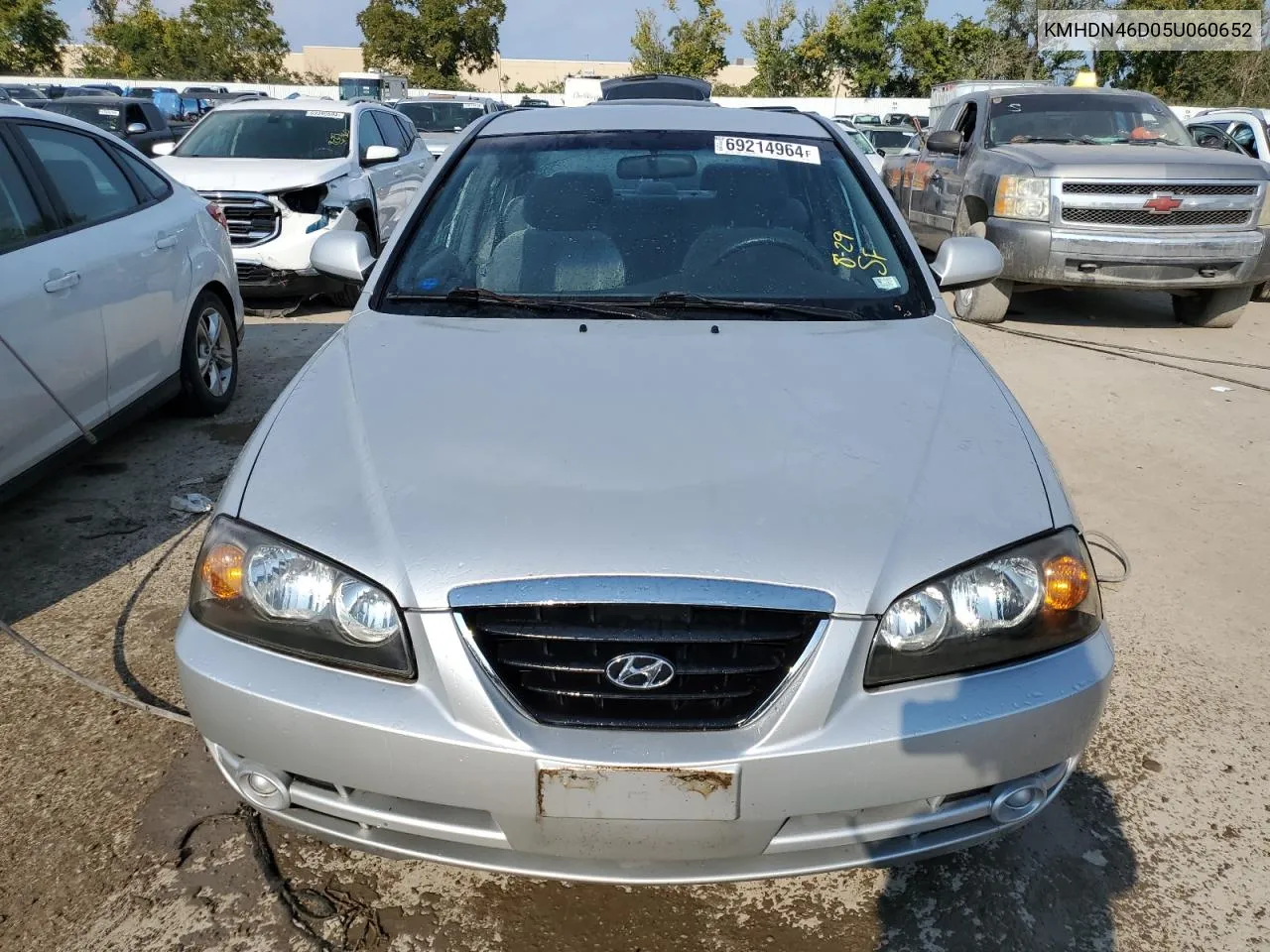 2005 Hyundai Elantra Gls VIN: KMHDN46D05U060652 Lot: 69214964