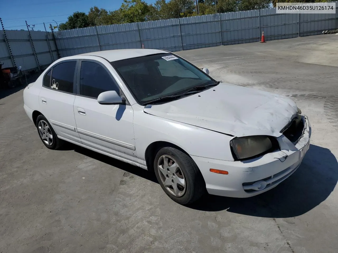 2005 Hyundai Elantra Gls VIN: KMHDN46D35U126174 Lot: 69844444