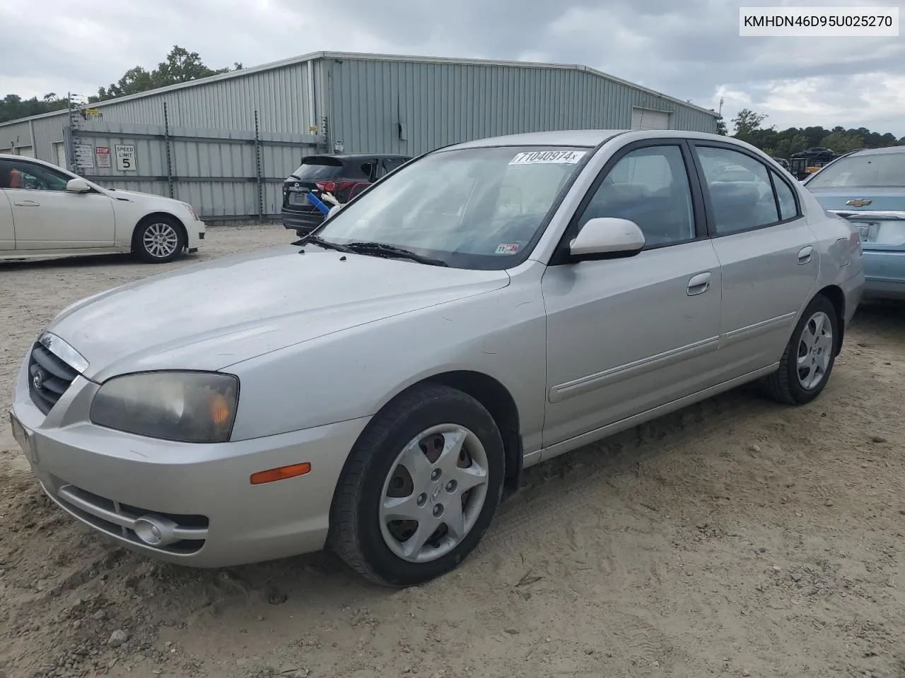 2005 Hyundai Elantra Gls VIN: KMHDN46D95U025270 Lot: 71040974