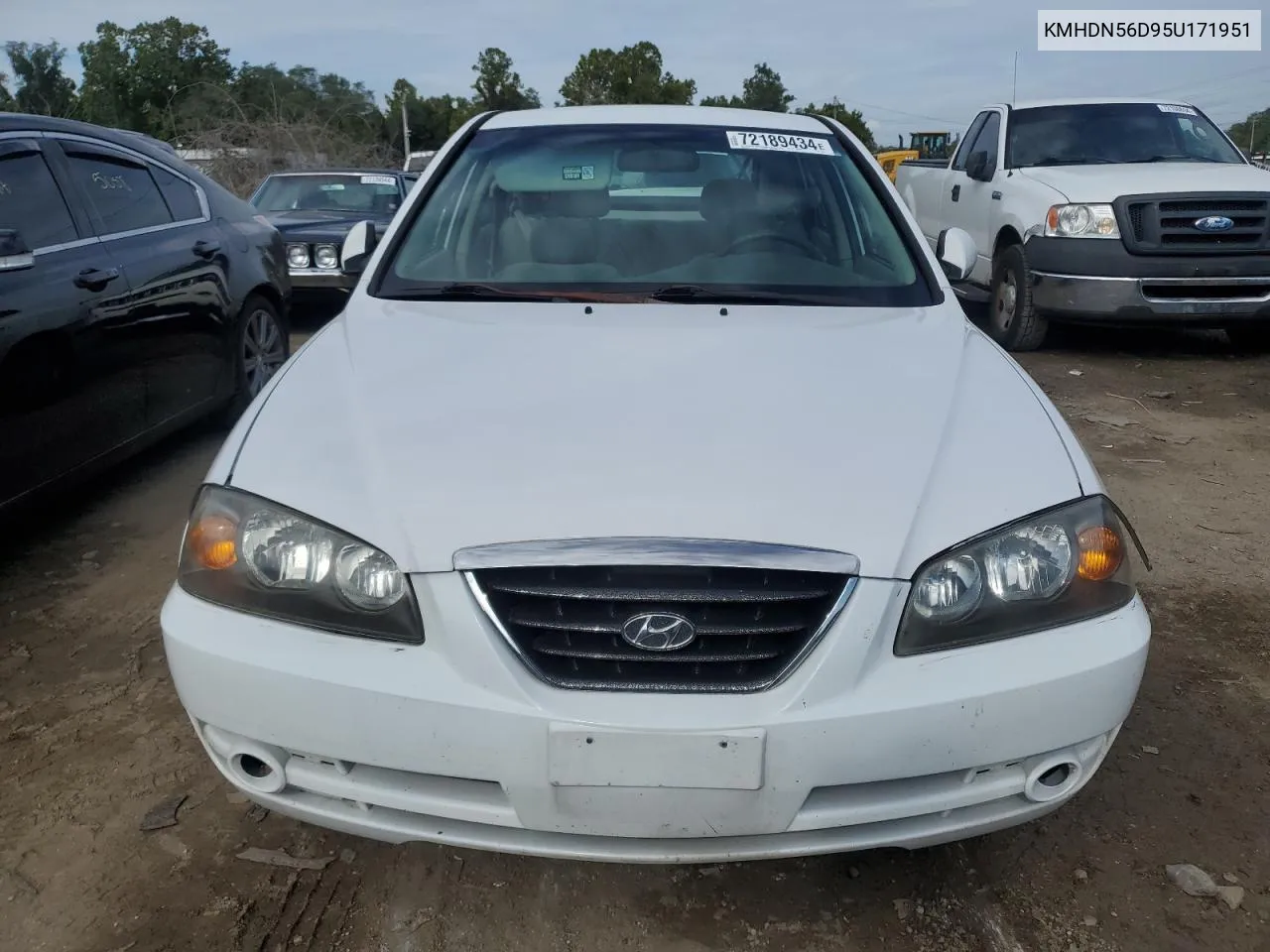 2005 Hyundai Elantra Gls VIN: KMHDN56D95U171951 Lot: 72189434