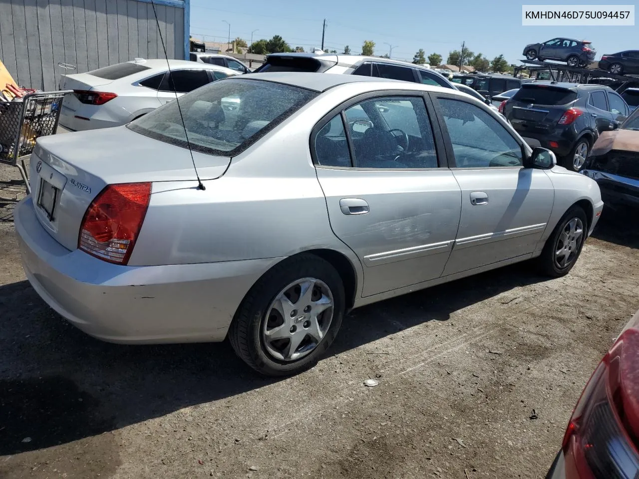 2005 Hyundai Elantra Gls VIN: KMHDN46D75U094457 Lot: 72457844