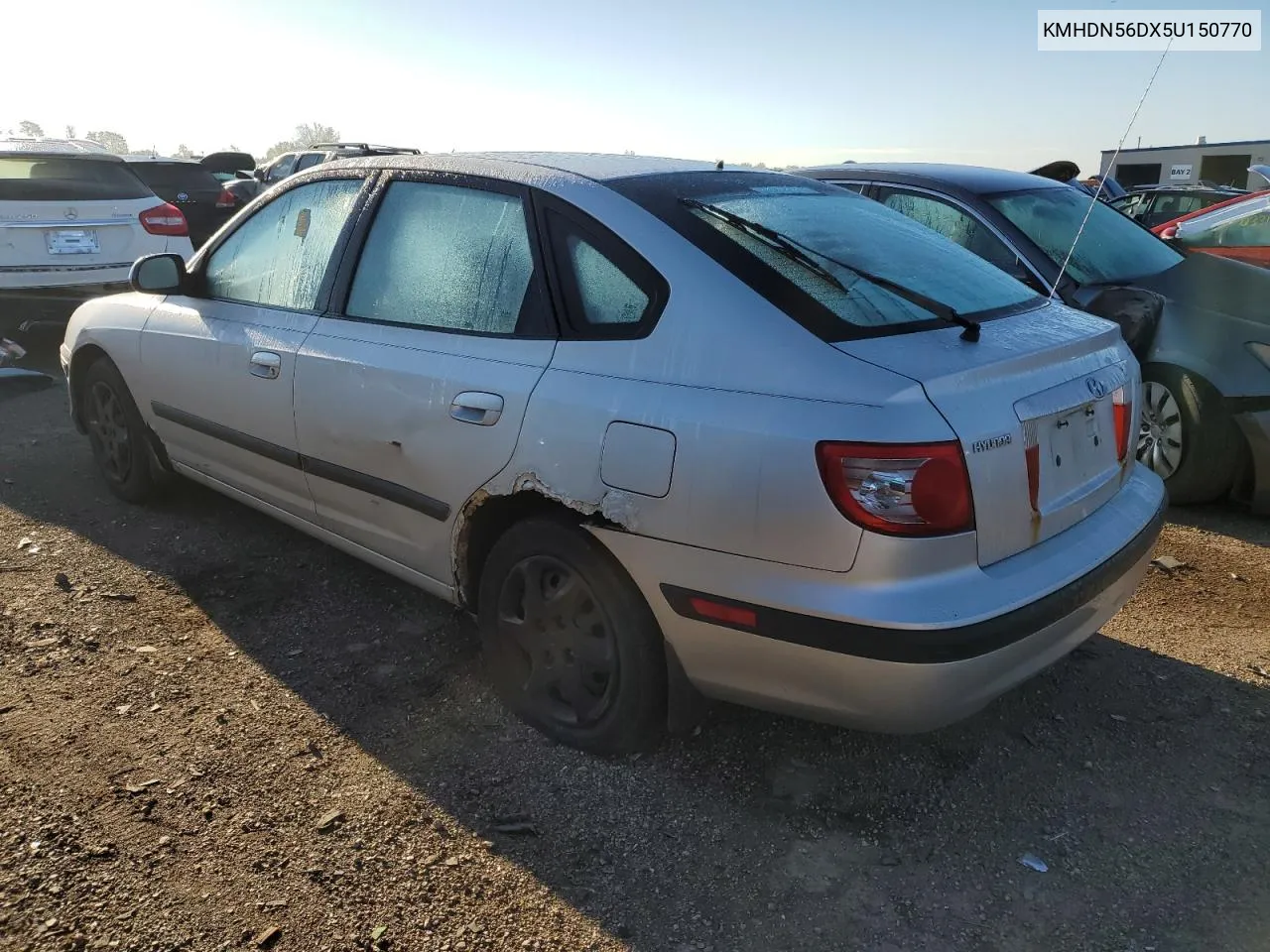 2005 Hyundai Elantra Gls VIN: KMHDN56DX5U150770 Lot: 72943264