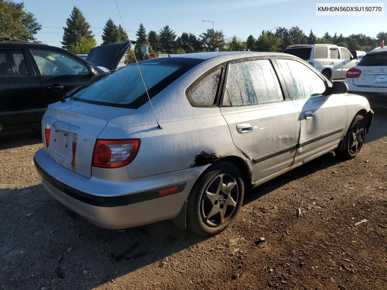 2005 Hyundai Elantra Gls VIN: KMHDN56DX5U150770 Lot: 72943264