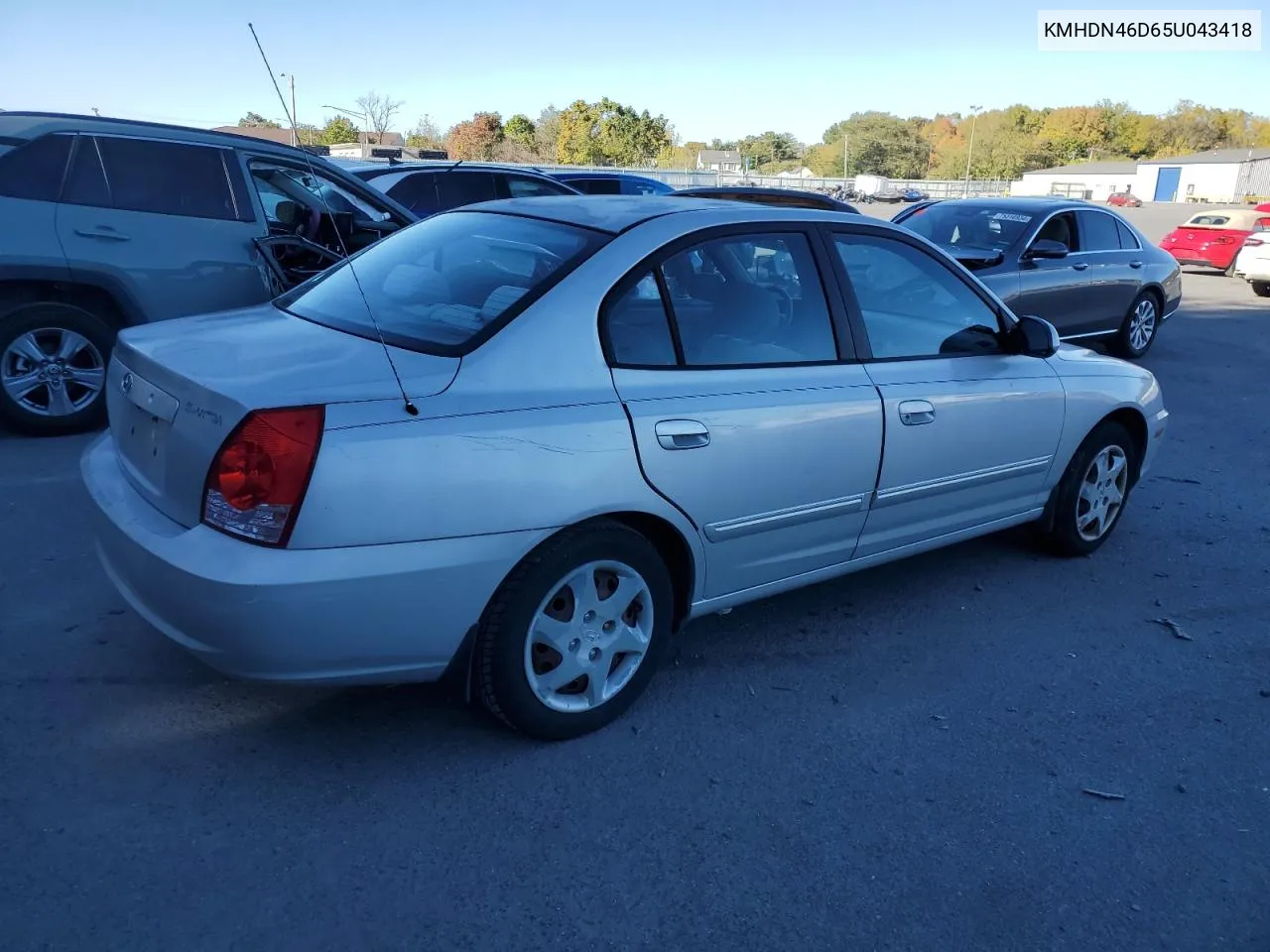 2005 Hyundai Elantra Gls VIN: KMHDN46D65U043418 Lot: 74710674