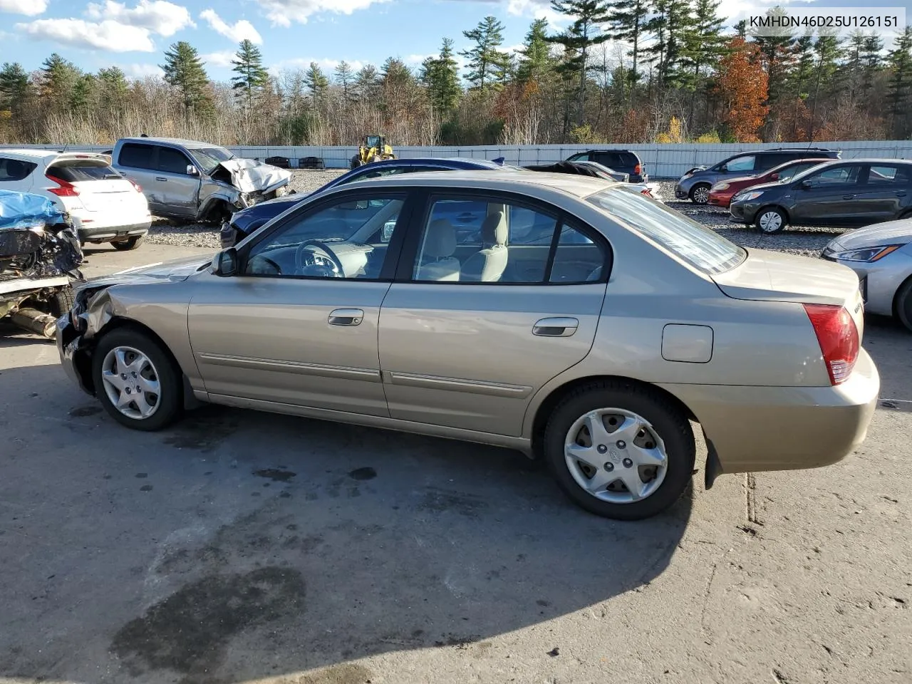 2005 Hyundai Elantra Gls VIN: KMHDN46D25U126151 Lot: 77417824