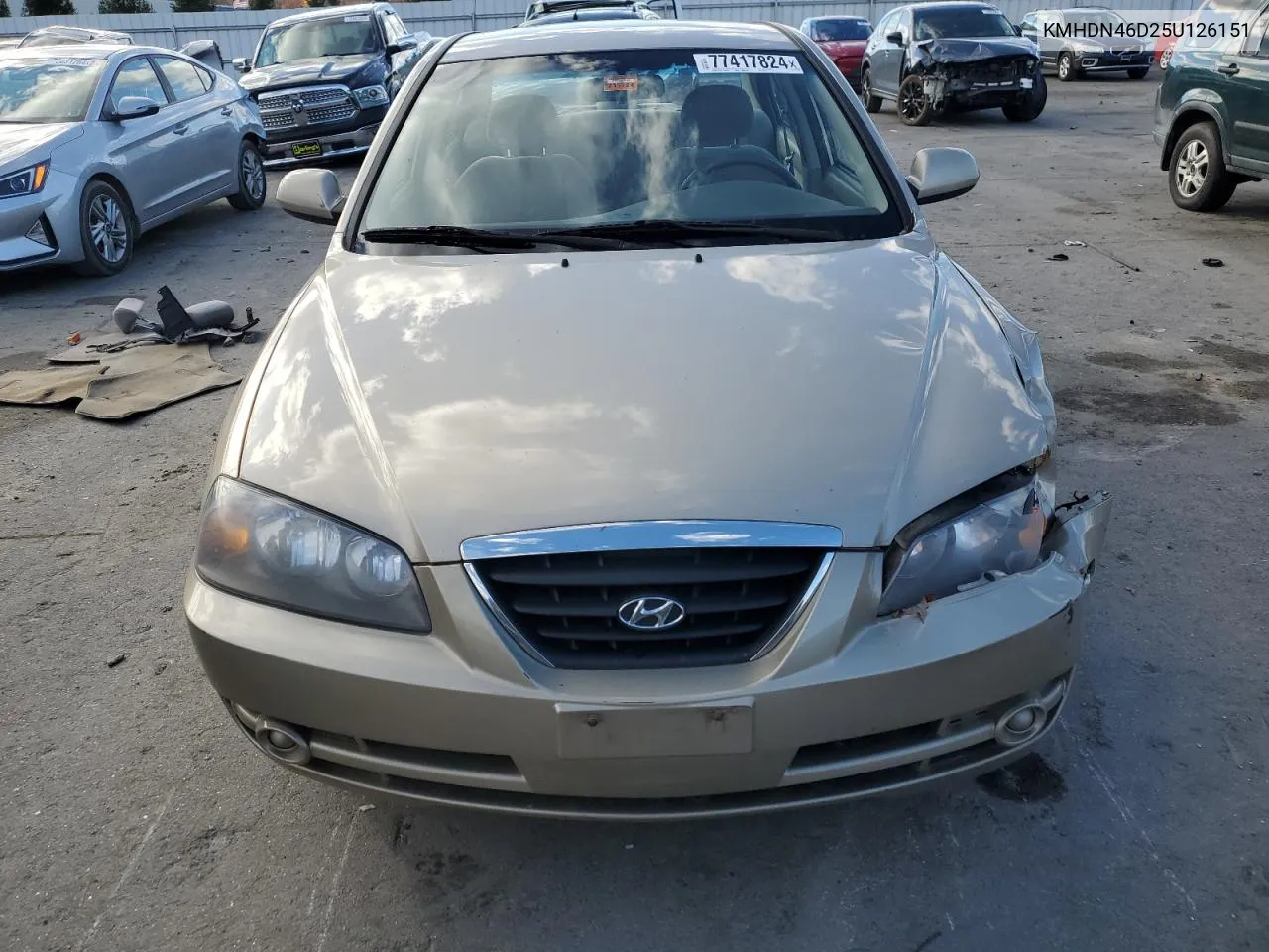 2005 Hyundai Elantra Gls VIN: KMHDN46D25U126151 Lot: 77417824