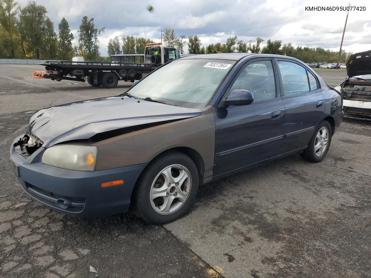 2005 Hyundai Elantra Gls VIN: KMHDN46D95U077420 Lot: 78327364