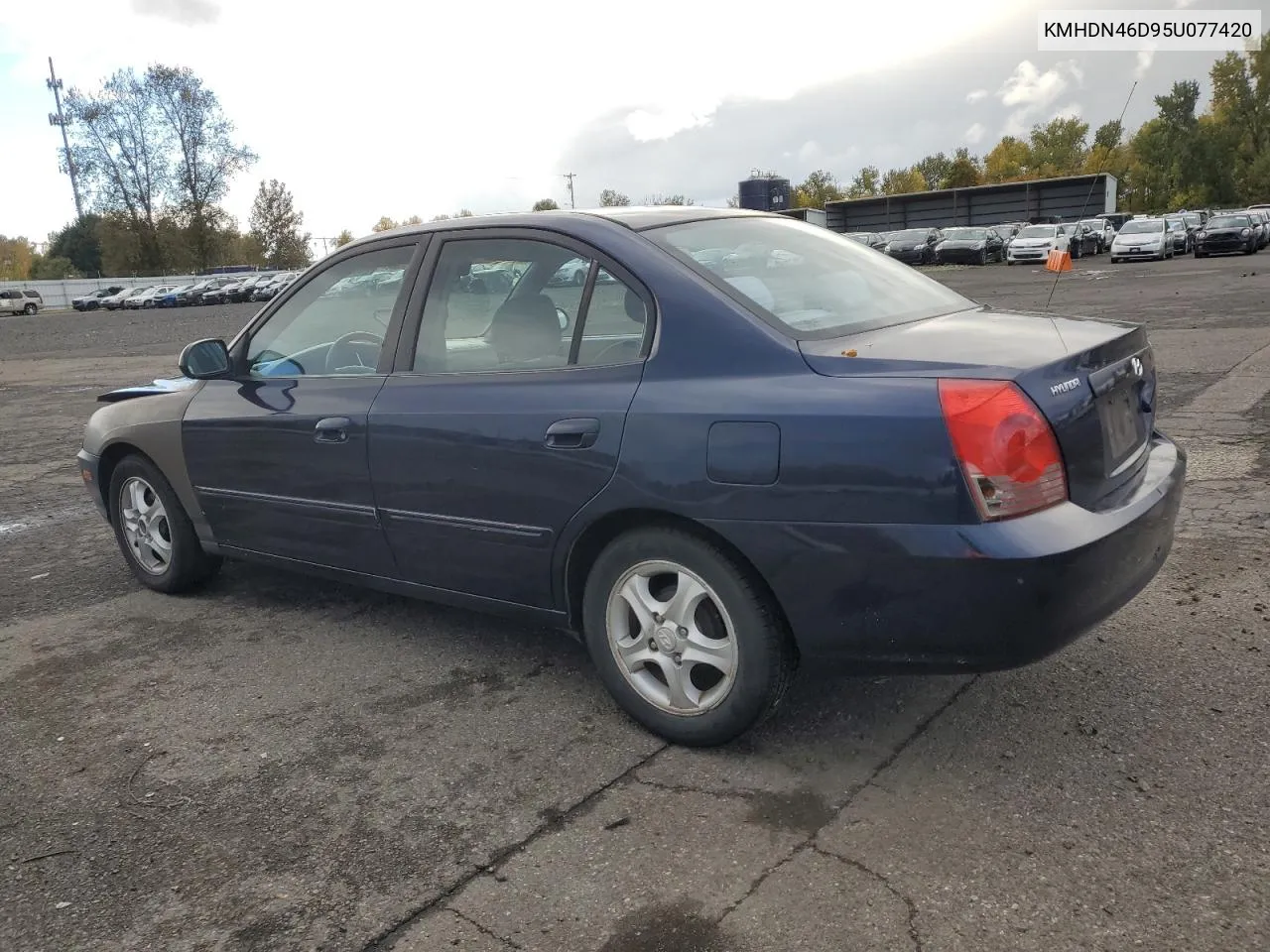 2005 Hyundai Elantra Gls VIN: KMHDN46D95U077420 Lot: 78327364