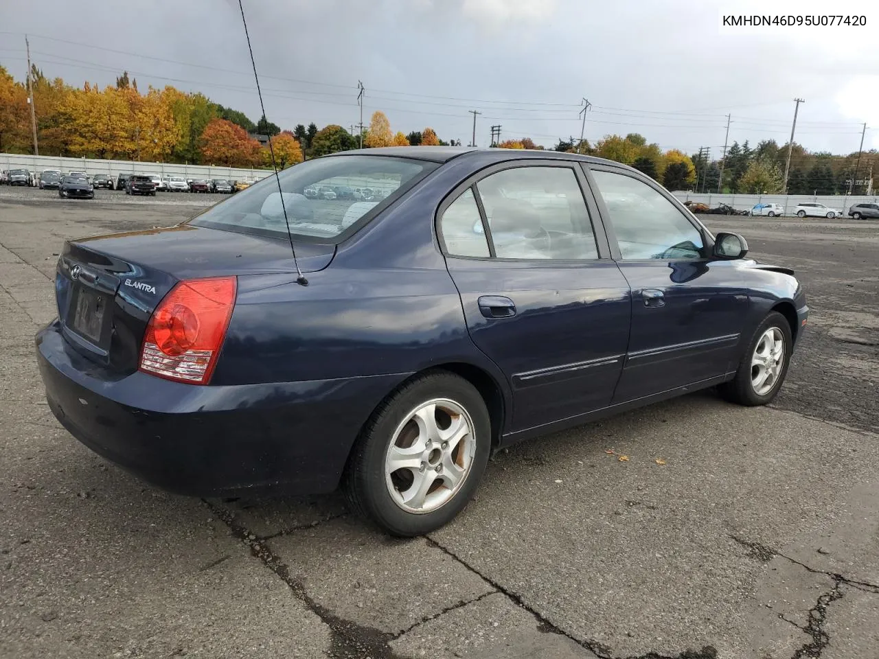 2005 Hyundai Elantra Gls VIN: KMHDN46D95U077420 Lot: 78327364