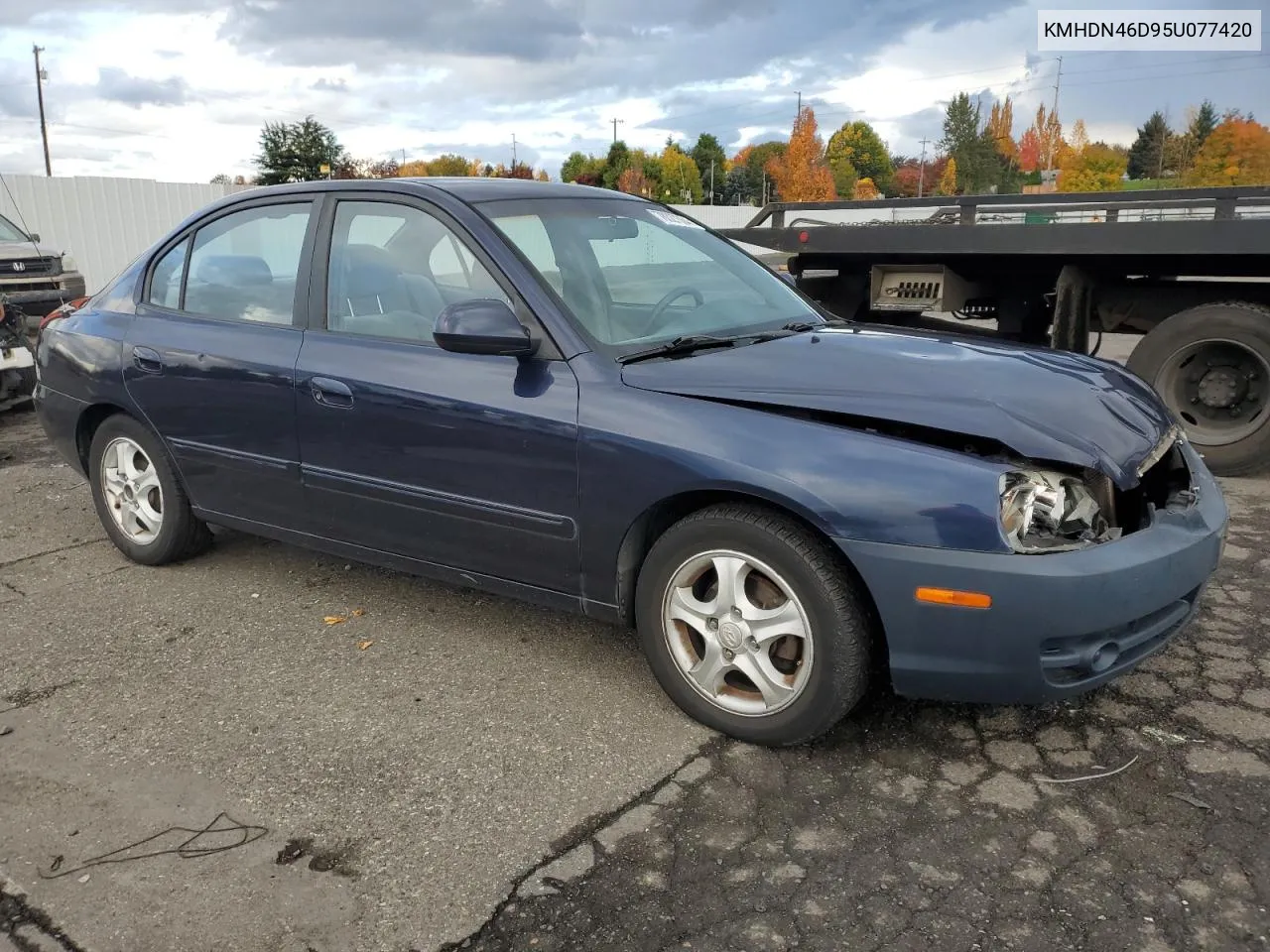 2005 Hyundai Elantra Gls VIN: KMHDN46D95U077420 Lot: 78327364