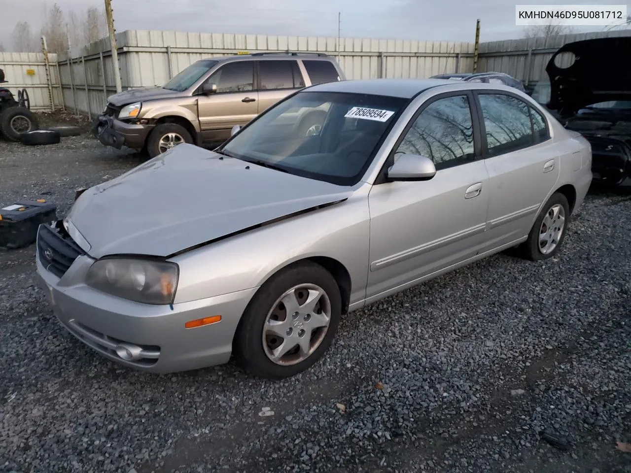 2005 Hyundai Elantra Gls VIN: KMHDN46D95U081712 Lot: 78509594