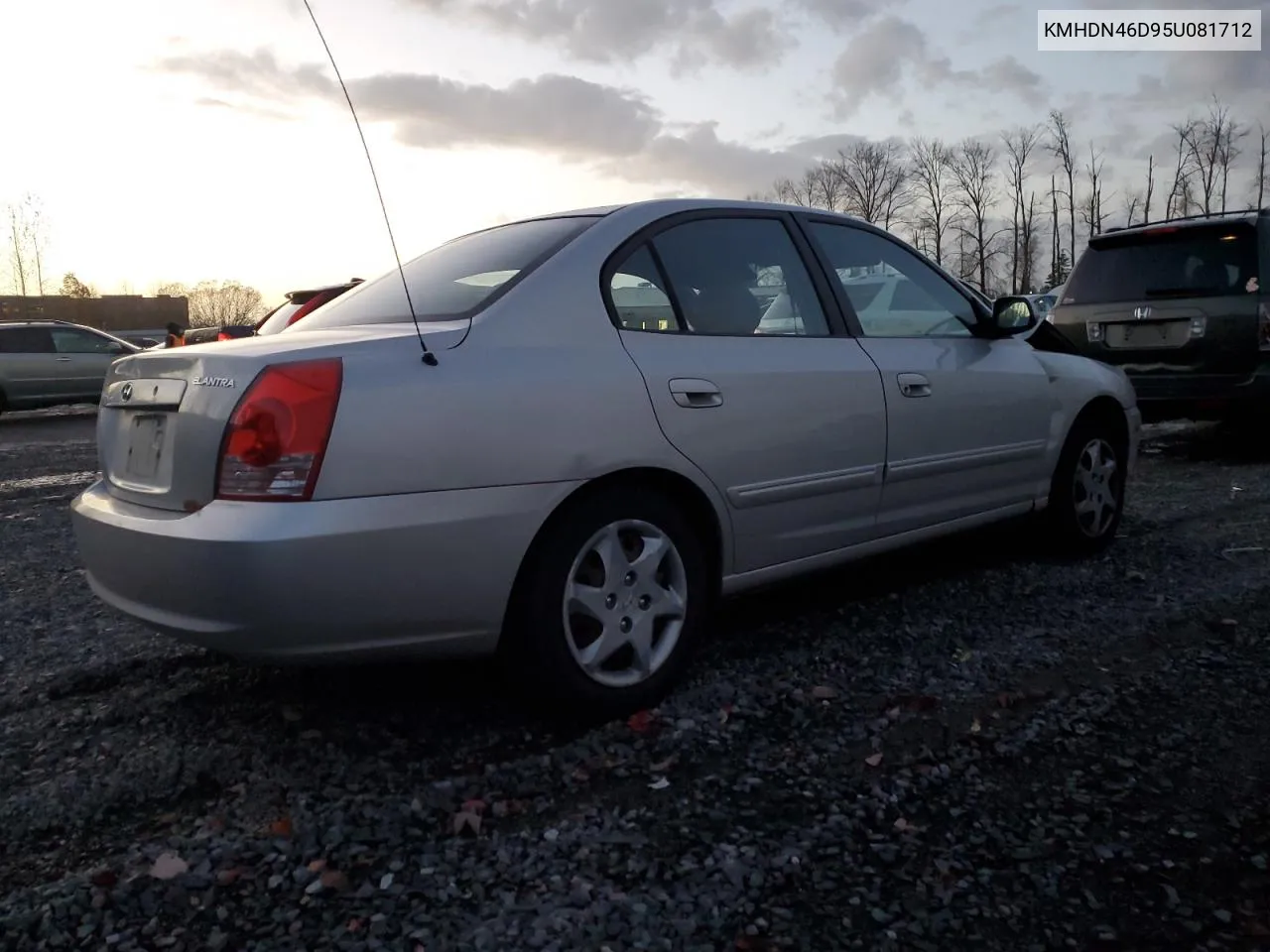 2005 Hyundai Elantra Gls VIN: KMHDN46D95U081712 Lot: 78509594