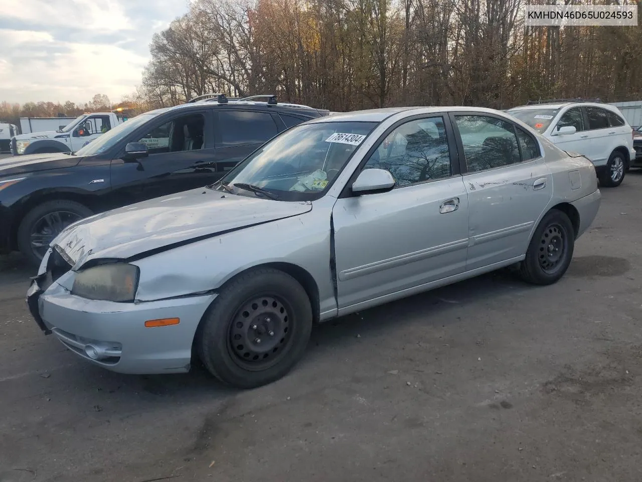 2005 Hyundai Elantra Gls VIN: KMHDN46D65U024593 Lot: 78614304