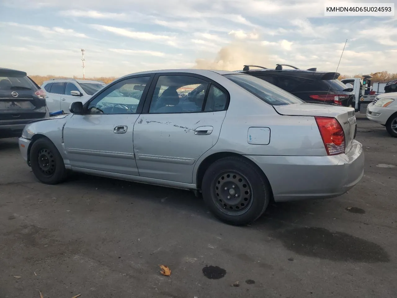 2005 Hyundai Elantra Gls VIN: KMHDN46D65U024593 Lot: 78614304