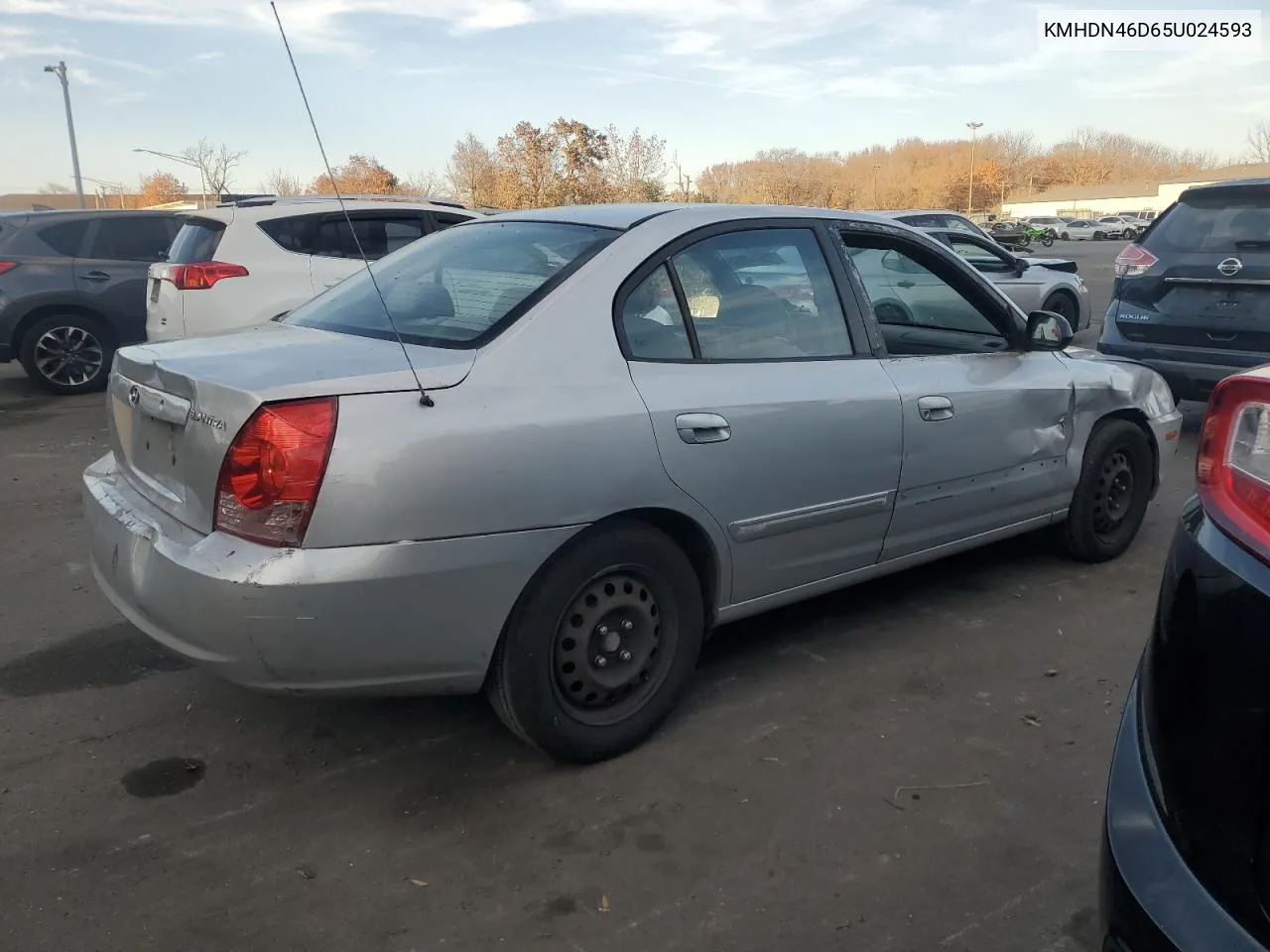 2005 Hyundai Elantra Gls VIN: KMHDN46D65U024593 Lot: 78614304