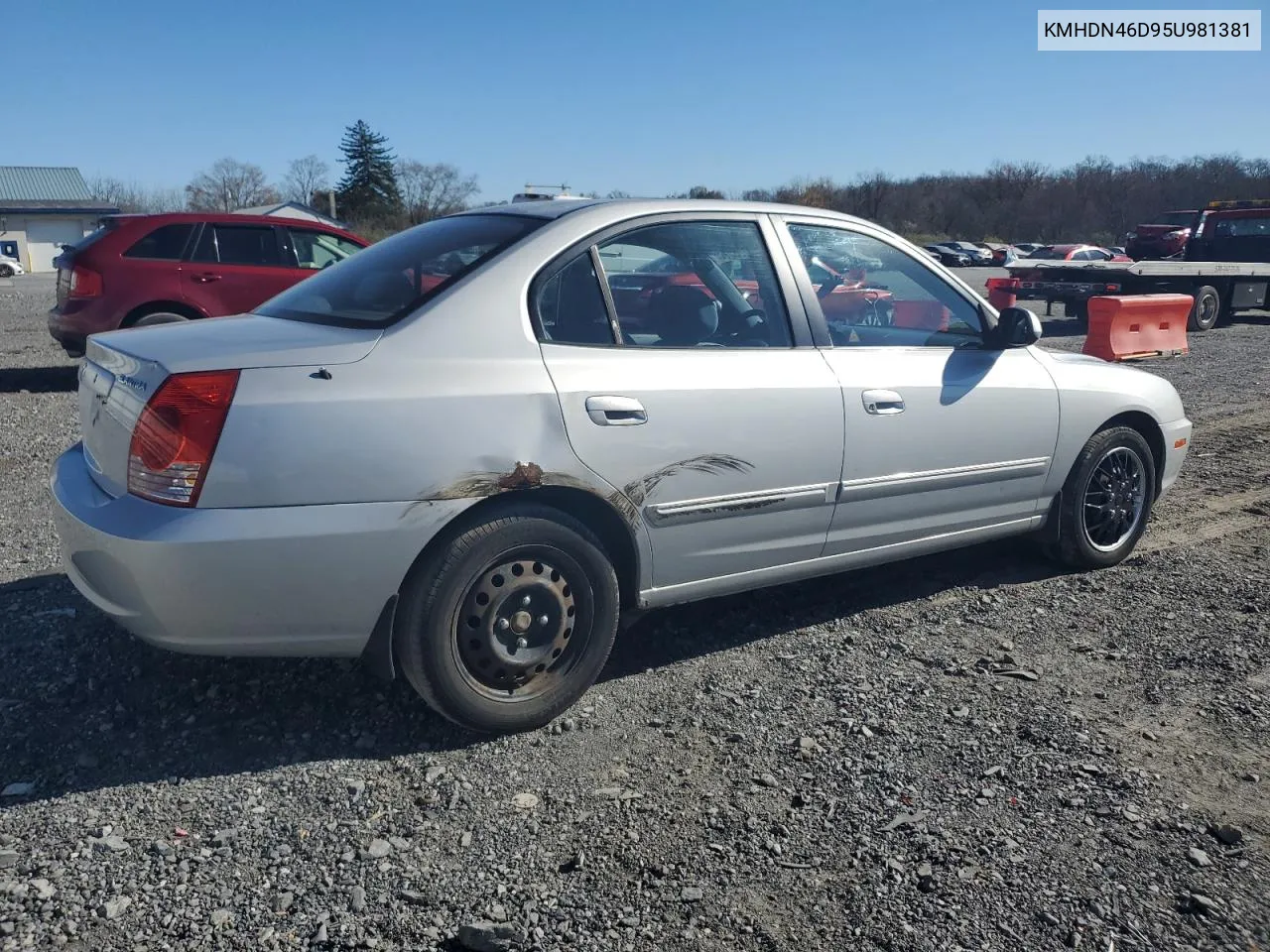 2005 Hyundai Elantra Gls VIN: KMHDN46D95U981381 Lot: 79878514