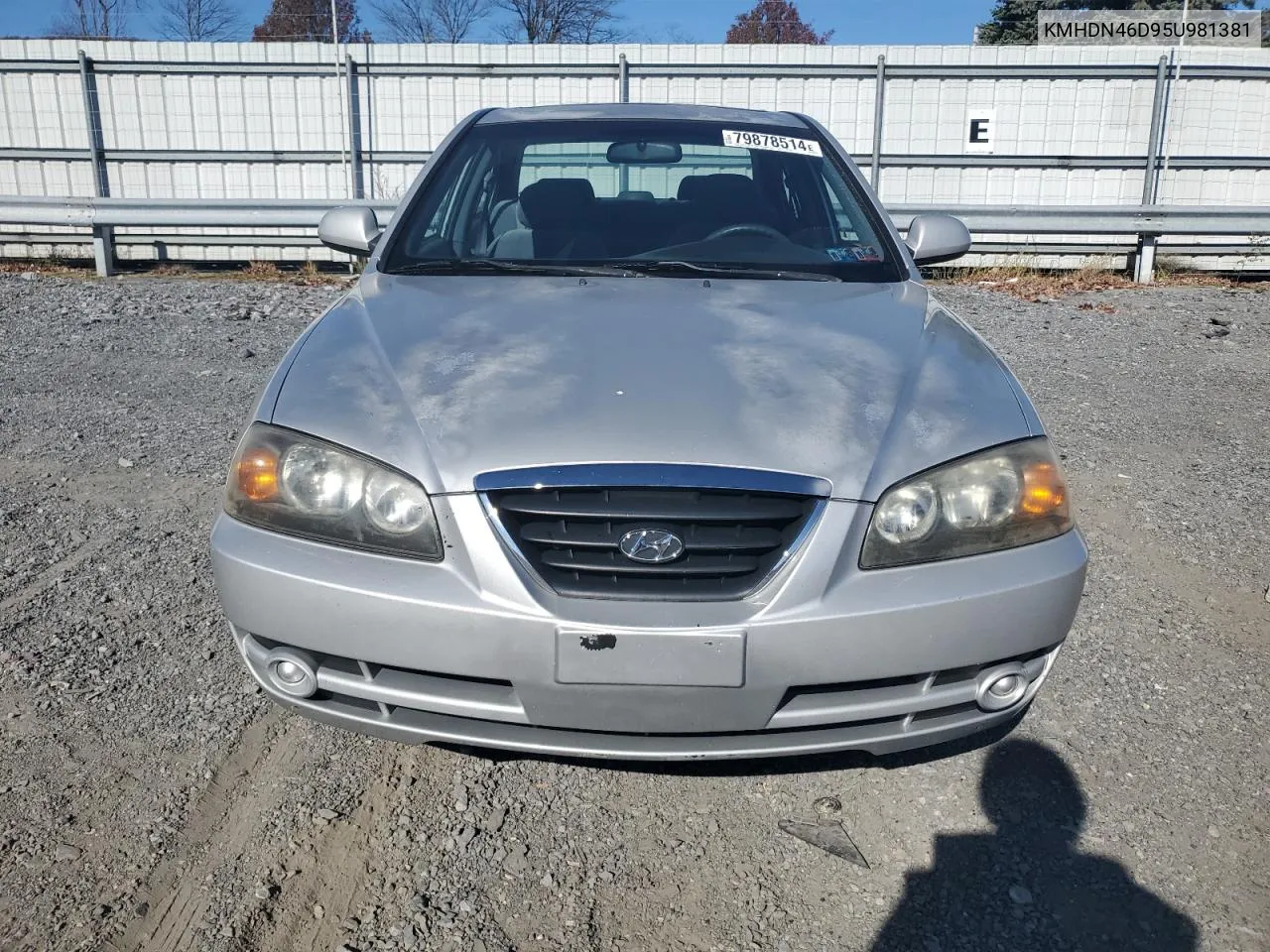 2005 Hyundai Elantra Gls VIN: KMHDN46D95U981381 Lot: 79878514