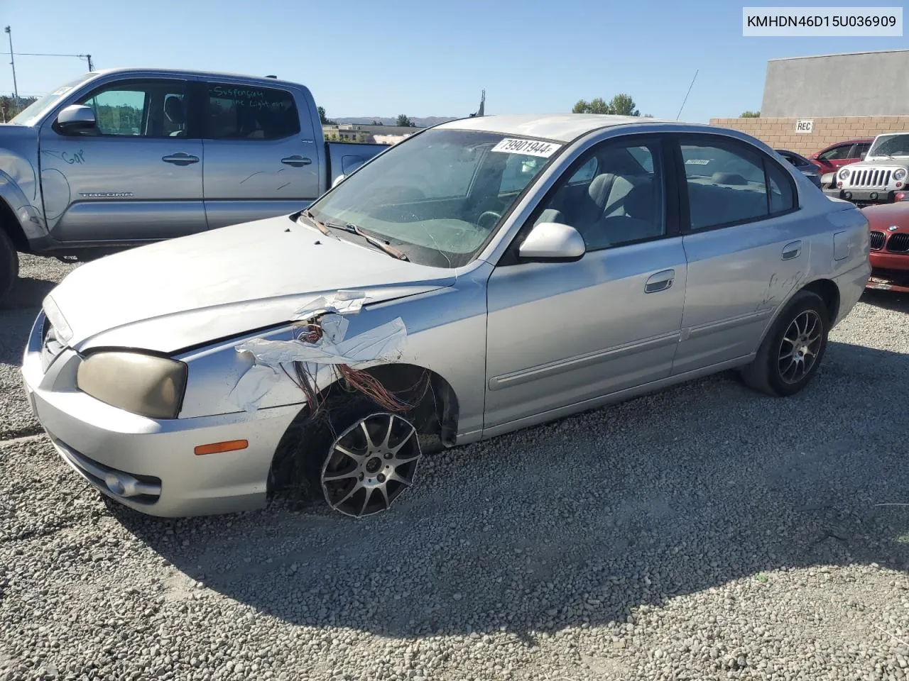 2005 Hyundai Elantra Gls VIN: KMHDN46D15U036909 Lot: 79901944