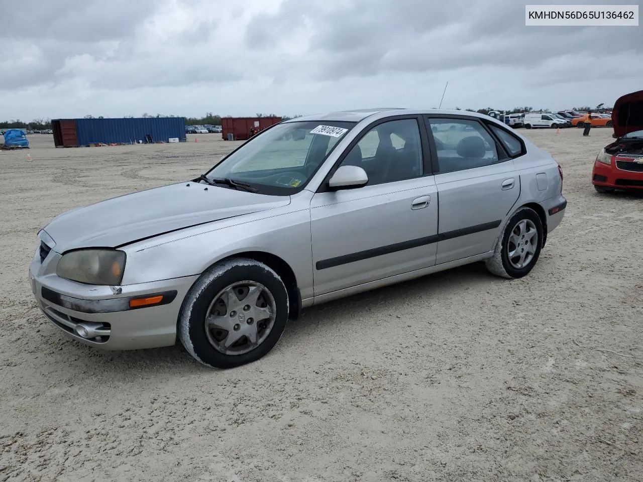 2005 Hyundai Elantra Gls VIN: KMHDN56D65U136462 Lot: 79910974