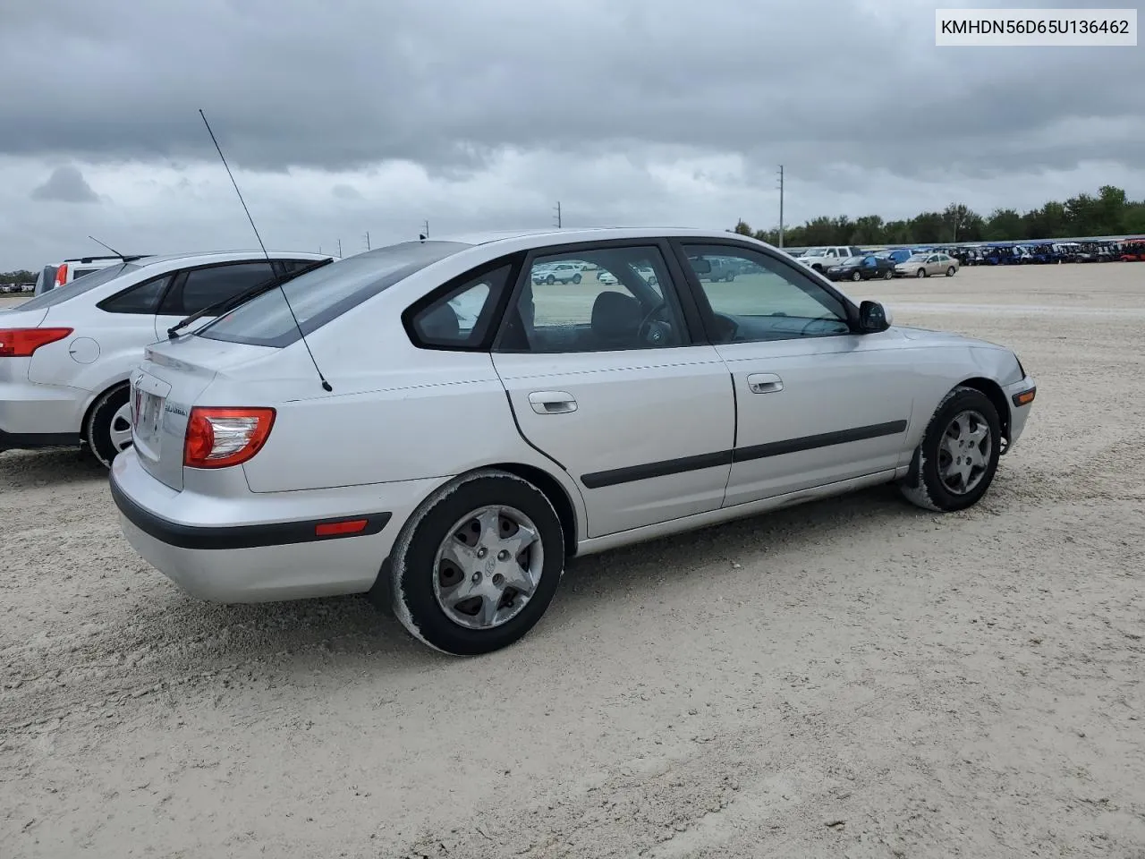 2005 Hyundai Elantra Gls VIN: KMHDN56D65U136462 Lot: 79910974