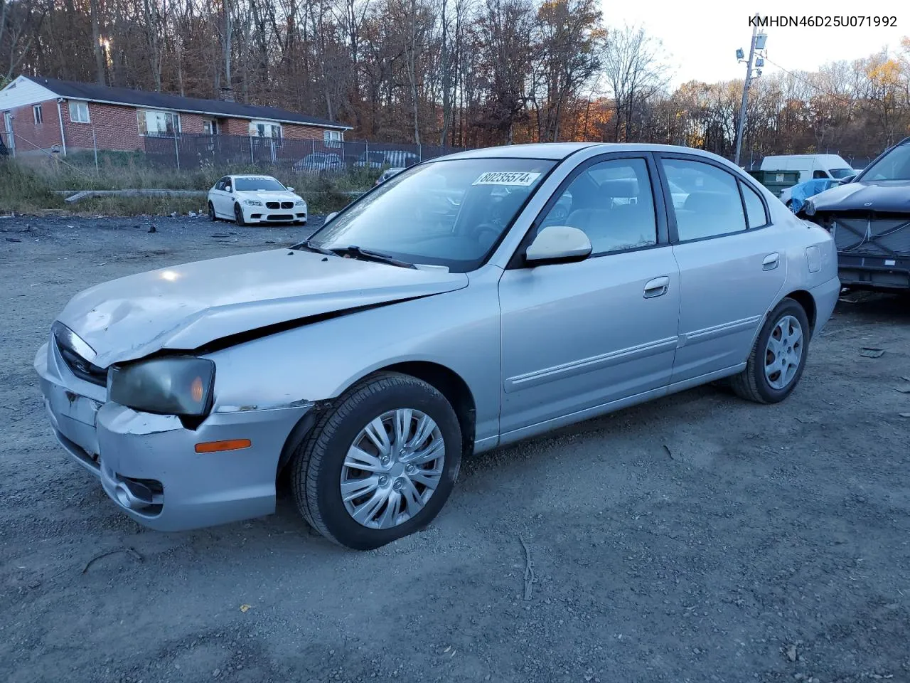 2005 Hyundai Elantra Gls VIN: KMHDN46D25U071992 Lot: 80235574