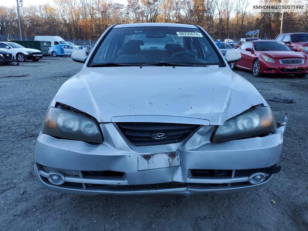 2005 Hyundai Elantra Gls VIN: KMHDN46D25U071992 Lot: 80235574