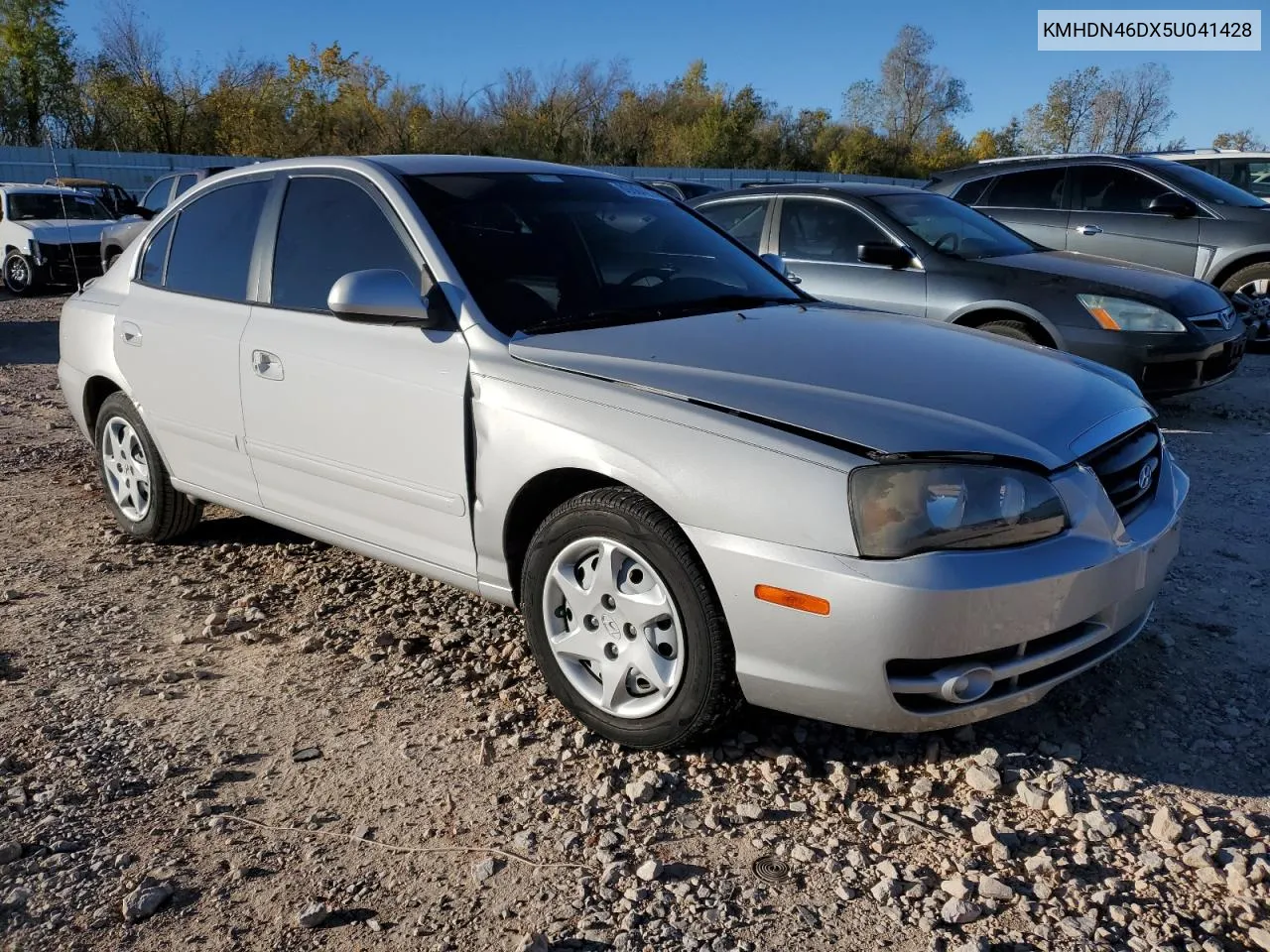 2005 Hyundai Elantra Gls VIN: KMHDN46DX5U041428 Lot: 80684274