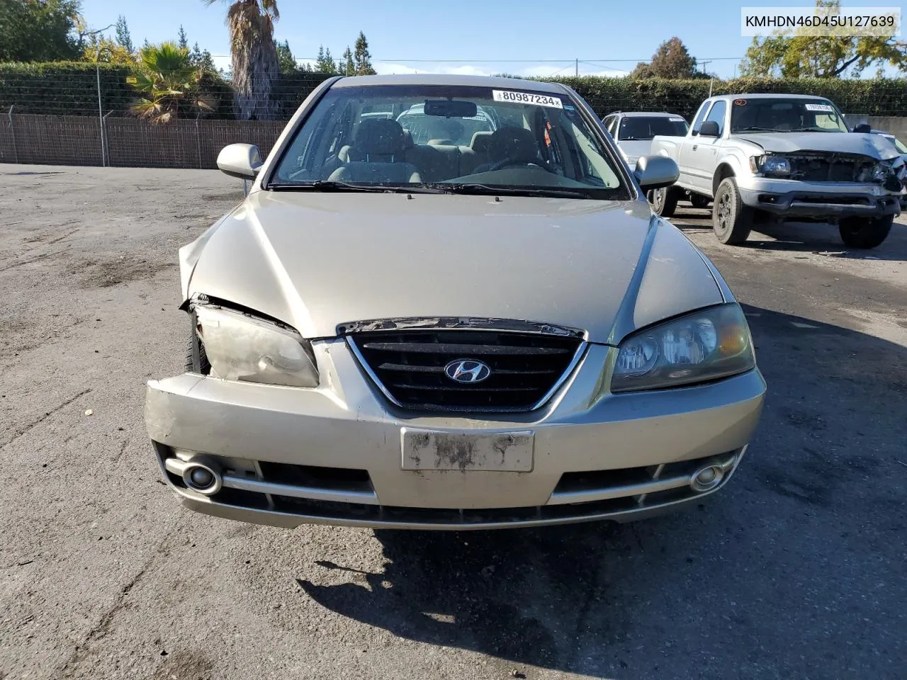 2005 Hyundai Elantra Gls VIN: KMHDN46D45U127639 Lot: 80987234