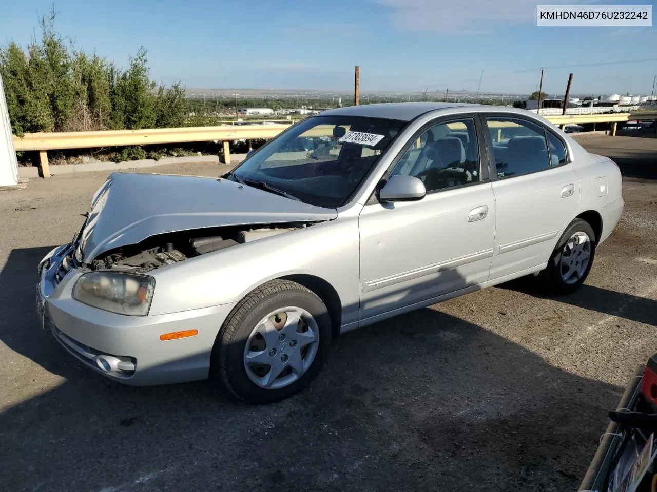 2006 Hyundai Elantra Gls VIN: KMHDN46D76U232242 Lot: 67303894