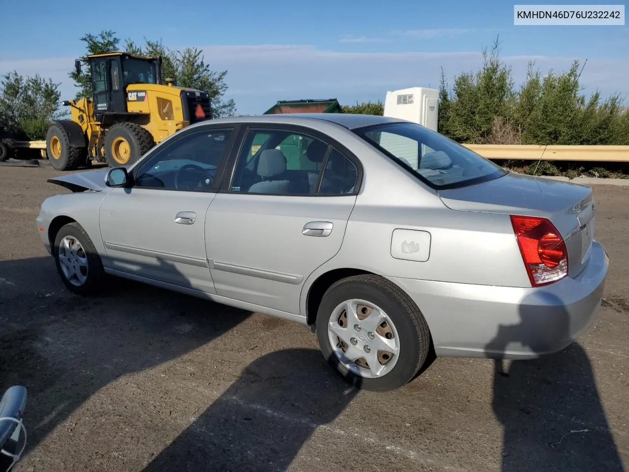 KMHDN46D76U232242 2006 Hyundai Elantra Gls