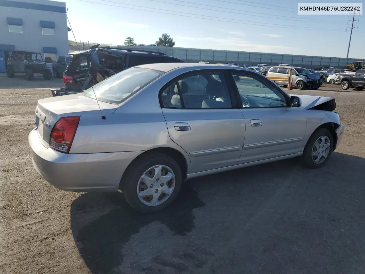 KMHDN46D76U232242 2006 Hyundai Elantra Gls