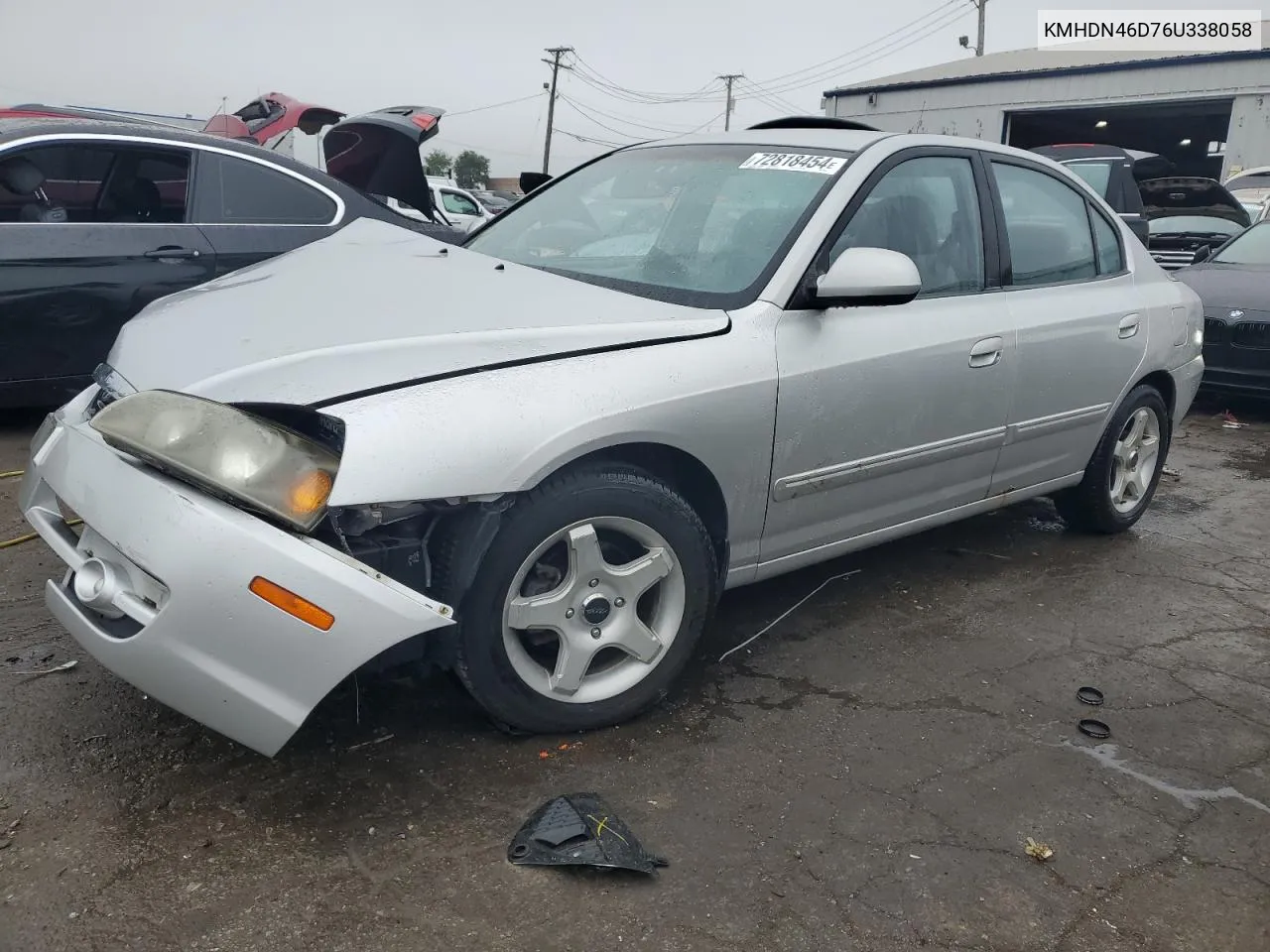 2006 Hyundai Elantra Gls VIN: KMHDN46D76U338058 Lot: 72818454