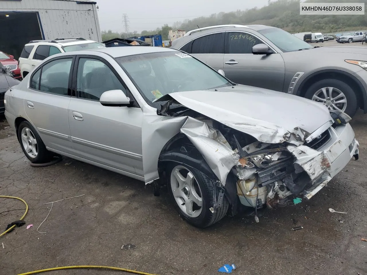 KMHDN46D76U338058 2006 Hyundai Elantra Gls